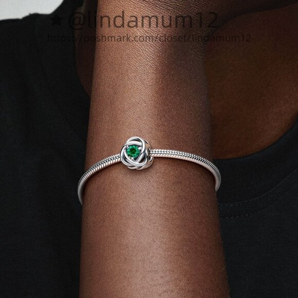 Pandora May Green Eternity Circle Charm - Picture 4 of 5
